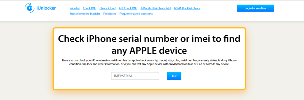 Cách check IMEI iPhone với Iunlocker.com