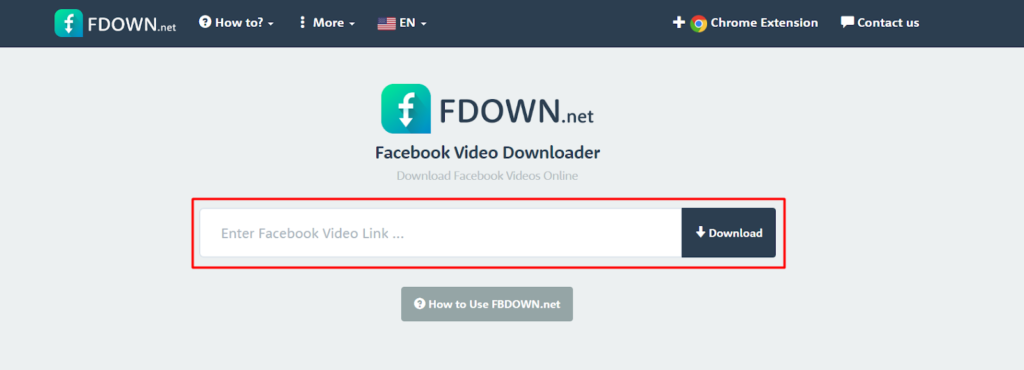 Cách tải video FB bằng fbdown.net