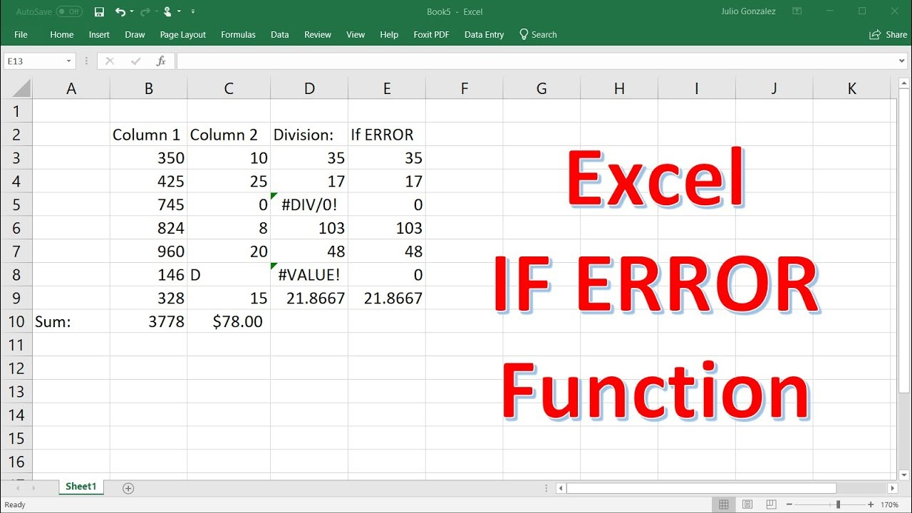 Hiểu tất tần tật IFERROR là hàm gì trong Excel, Google Sheets