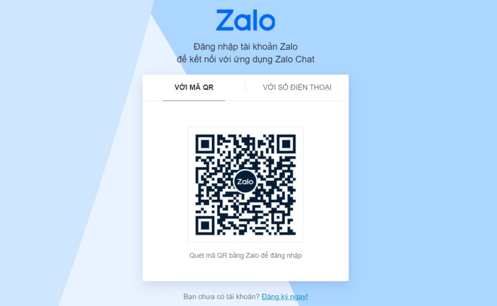 Truy cập vào website chính thức của Zalo
