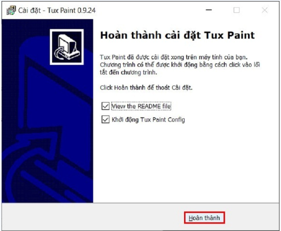 Hoàn thành và sử dụng phần mềm Tux Paint 