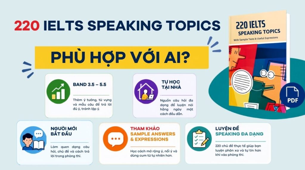 220 IELTS Speaking Topics PDF dành cho ai