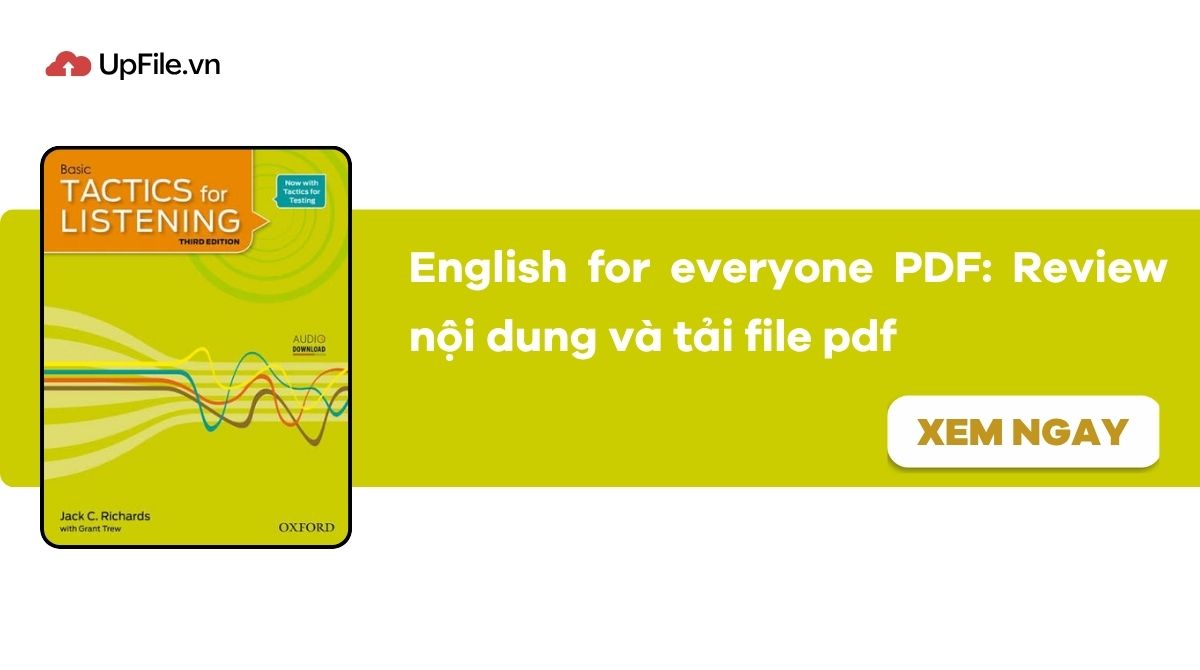 Tải sách Tactics for Listening Basic PDF kèm Audio để tự học Tải sách Tactics for Listening Basic PDF kèm Audio để tự học