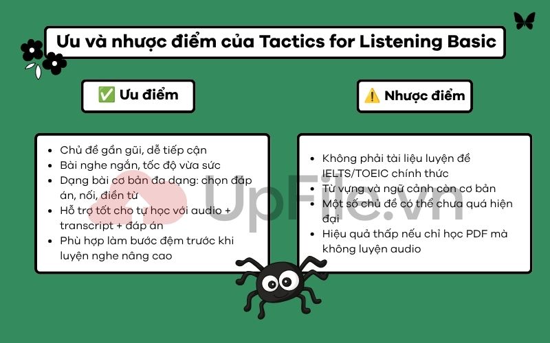 Ưu và nhược điểm của Tactics for Listening Basic