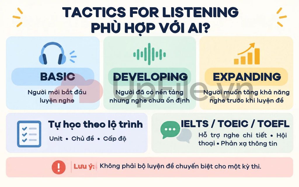 Tactics for Listening phù hợp với ai?