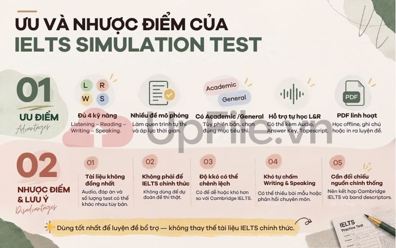 Ưu và nhược điểm của IELTS Simulation Test